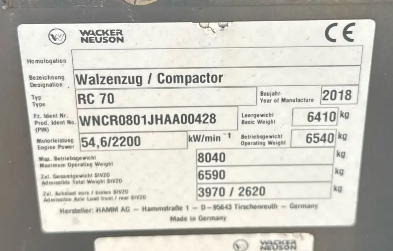 2018 Wacker Neuson RC70 photo 45