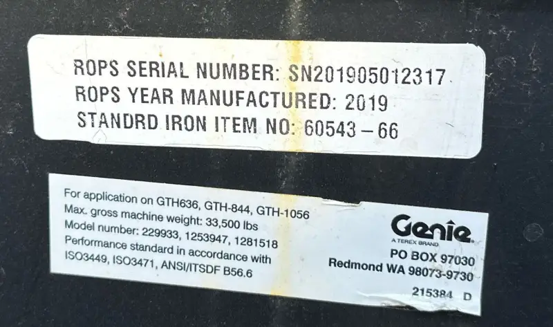 2020 Genie GTH-636 photo 53